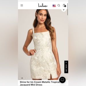 COPY - Lulus Metallic Embroidered Dress Size S